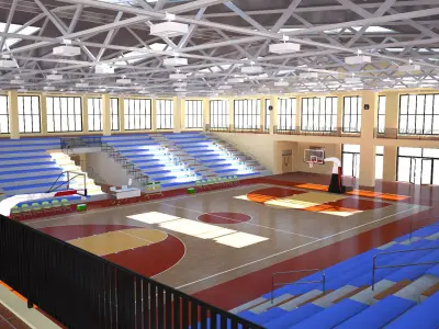 High School Gymnasium 3D model
