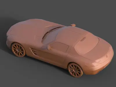 Mercedes-Benz SLS AMG 3D print model