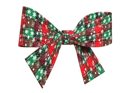 Christmas Bow Ribbon 77 Low-poly 3D model
