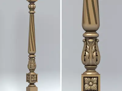 Baluster 001 3D model