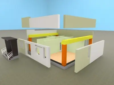 Modern precasted house 3D model