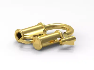 Gold Lock Lovers Lock Design Model gl0018 3D print model