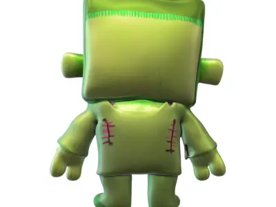 Halloween Chibi Monster Pack 3D model