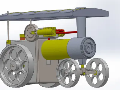 A SUPER SIMPLE TRACTION ENGINE 3D model