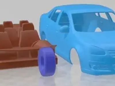 Volkswagen Jetta A5 2010 Printable Car 3D print model