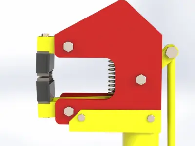 Shrinker-Stretcher machine for metal shaping 3D model