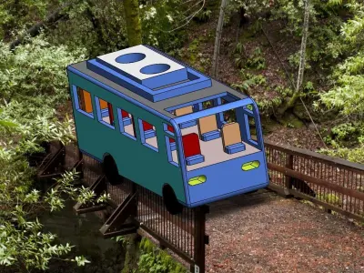 3D modelled BUS 3D model