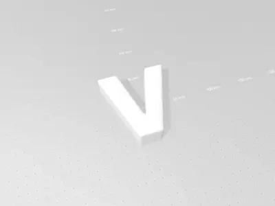 Vase V - Alphabet Vases Collection Letters - STL Printable 3D print model