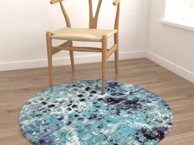 Round Rug Set 132 3D model