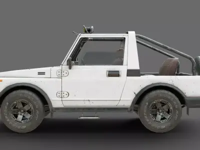 Game Ready Maruti Suzuki Gypsy modified Low-poly 3D model