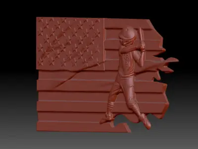 Baseball Player 3D print model