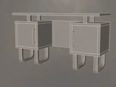 Office Desk- Low Poly Low-poly 3D model