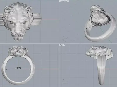 ring woman  3D print model 166
