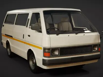 toyota hiace van Low-poly 3D model