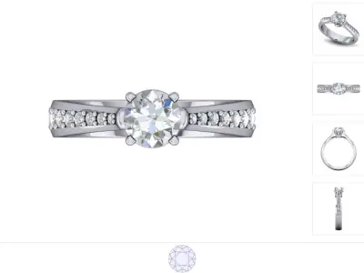 Women ring 3dm stl render detail 3D print model 25