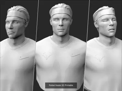 Rafael Nadal 3D Printable 3D Model Pack