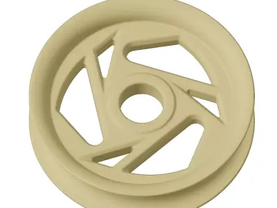 Plastic Kids Tricycle Wheel Rim 3D model