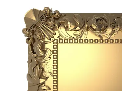carved frame 3D model 6