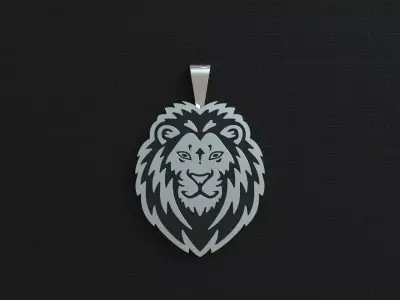 Lion Head Pendant 3D print model