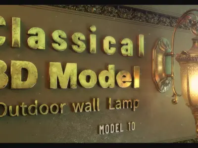 CLASSICAL OUTDOOR WALL LAMP -Model 10- Low-poly 3D model