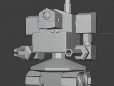  low poly Robot tank Free low-poly 3D model