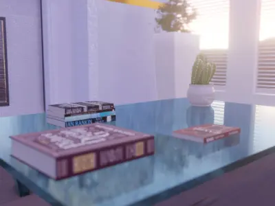 room decoration Low-poly 3D model