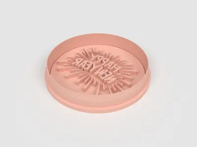 Happy New Year - Cookie Cutter Clay - Many Size  3D print model