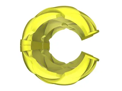 A7871 Hoop Earrings 3D Model 3D print model