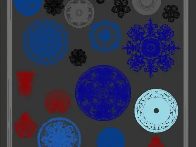 Baroque Engraving Ornament Collection Vol 2 - 3ds Max  Corona 3D model