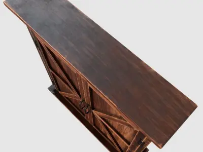 Dartboard Cabinet Low-poly 3D model