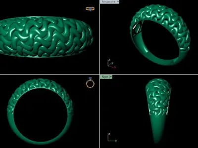 AFRA woman ring 3D print model