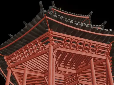 Chinese pavilion 3D model