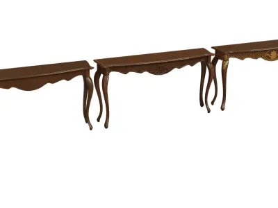 Classic side table 1500 Low-poly 3D model