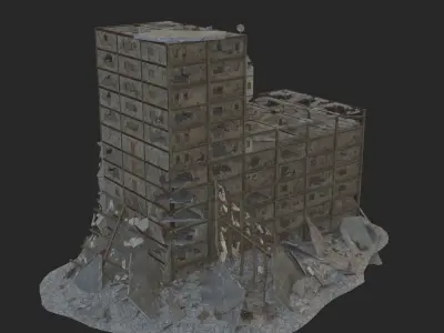 destruction Low-poly 3D model