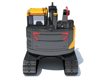 Construction Tracked Excavator 3D model