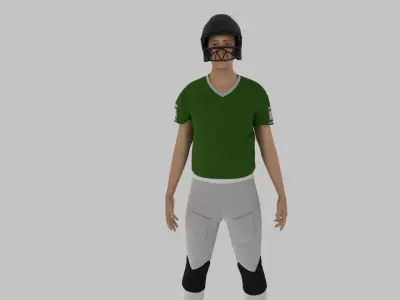 American Football Player  Low-poly 3D model purchase