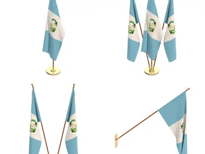 Guatemala Flag Pack 3D model