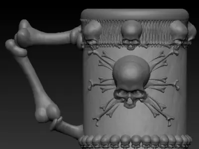 Beer mug for pirates 3d model stl  3D print model