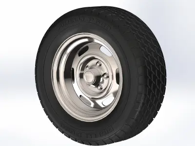 Wheels for scale model of Chrysler 1960-76 3D print model