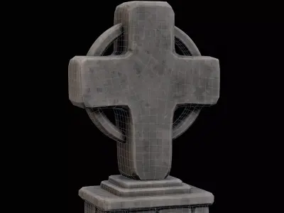 Headstone Low-poly 3D model