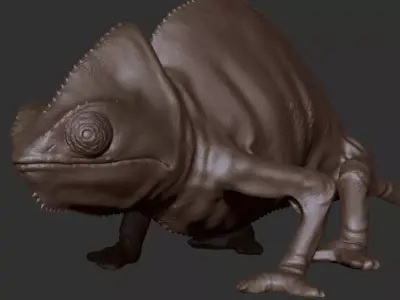 Chameleon Low-poly 3D model