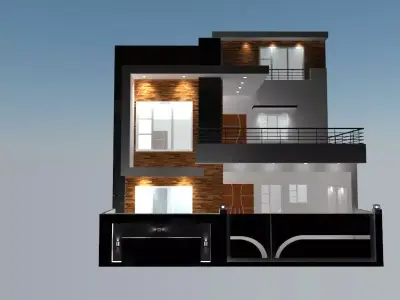 Modern House 3D model 9