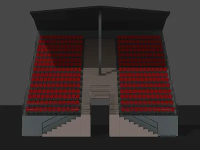 Grandstand Low-poly 3D model