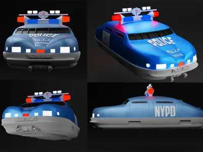 The fifth element POLICE CAR studio scale STL model UPDATED 2025 3D print model