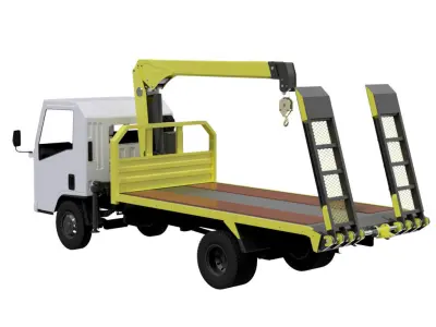 Truck Mounted Crane Heavy Duty 3D model