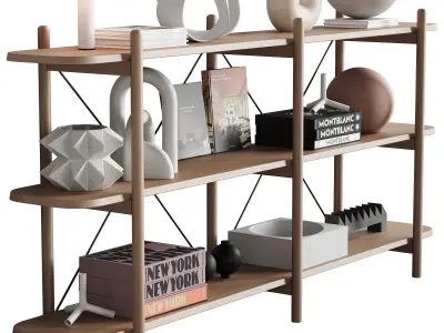 086 BROSA Dominic Wide Bookshelf 00 3D model