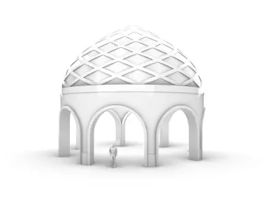 Dome Temple Diamond Pattern 3D model
