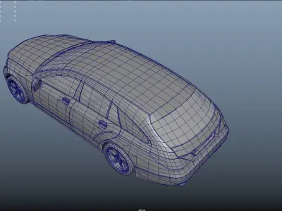 Mercedes-Benz CLS Model Low poly 3D model