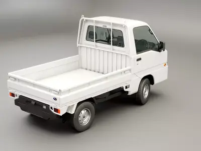 Subaru Sambar 2011 Kei Truck Low-poly 3D model