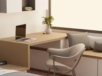 Bedroom isometric interior  3D model